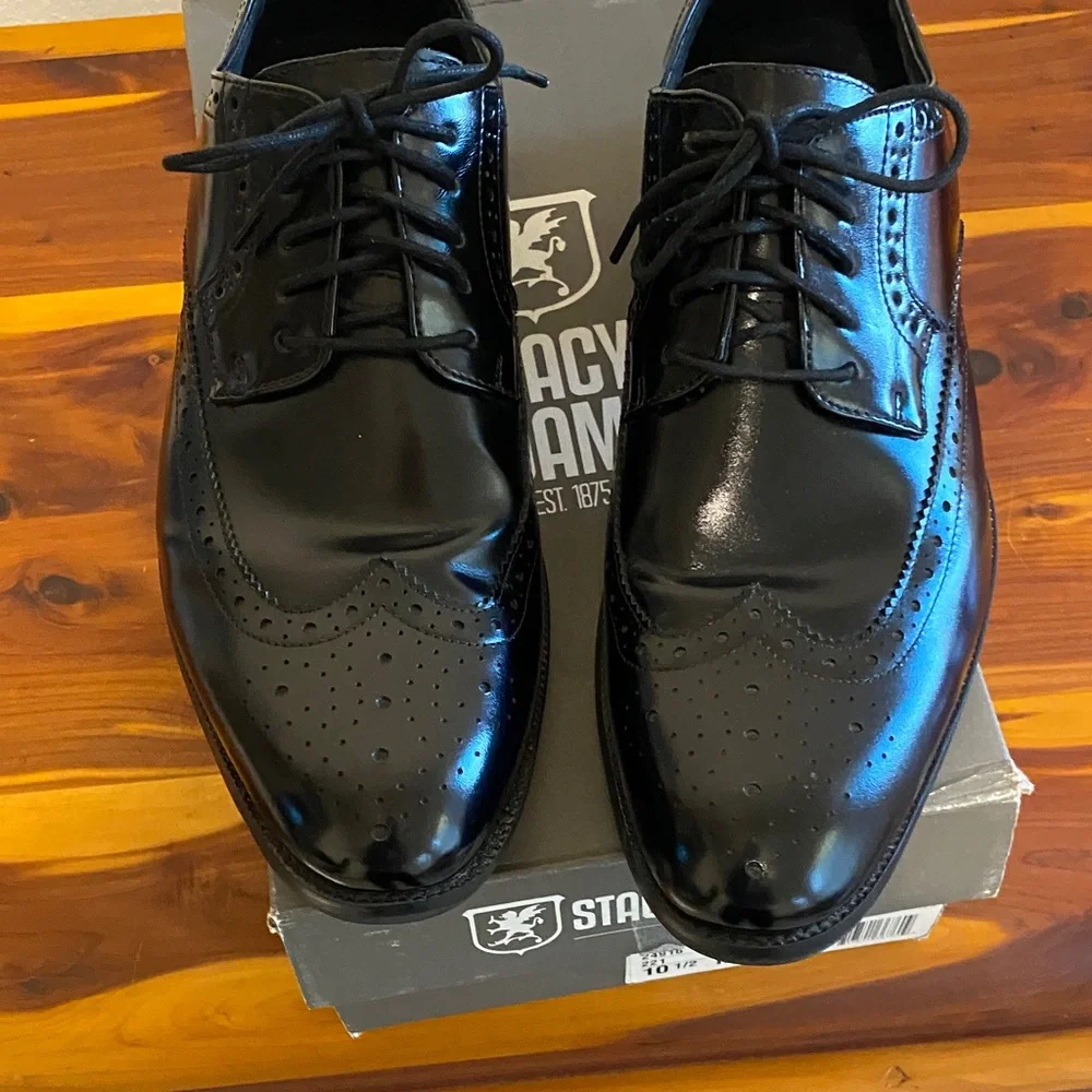 Stacy Adams Men's Classic Black Leather Oxfords